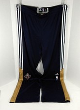 2014-15 New Orleans Pelicans Tyreke Evans #1 Game Used Navy Tearaway Pants XL+2