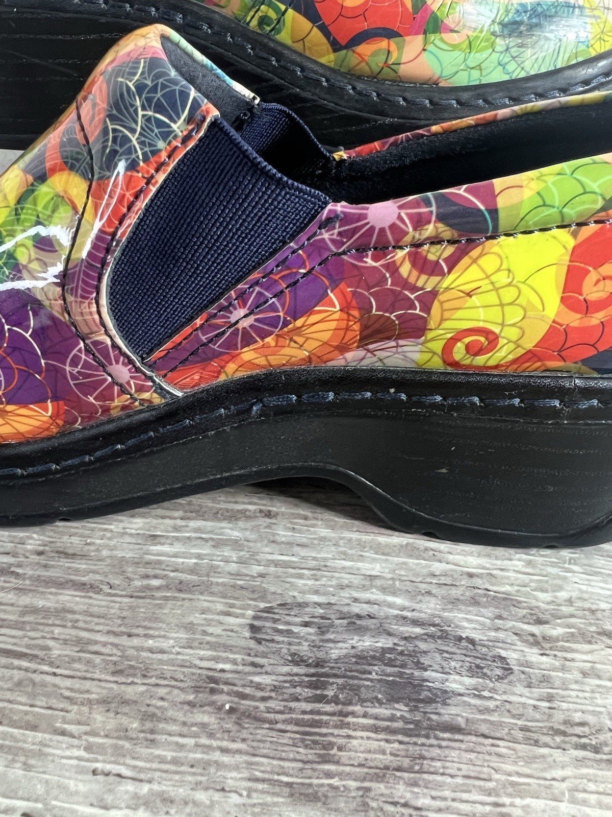 Fun and Spunky Multi Abstract Clogs - image 11