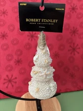 Robert Stanley Jeweled Seashell Tree 2025 Glass Christmas Ornament Sparkle Bling