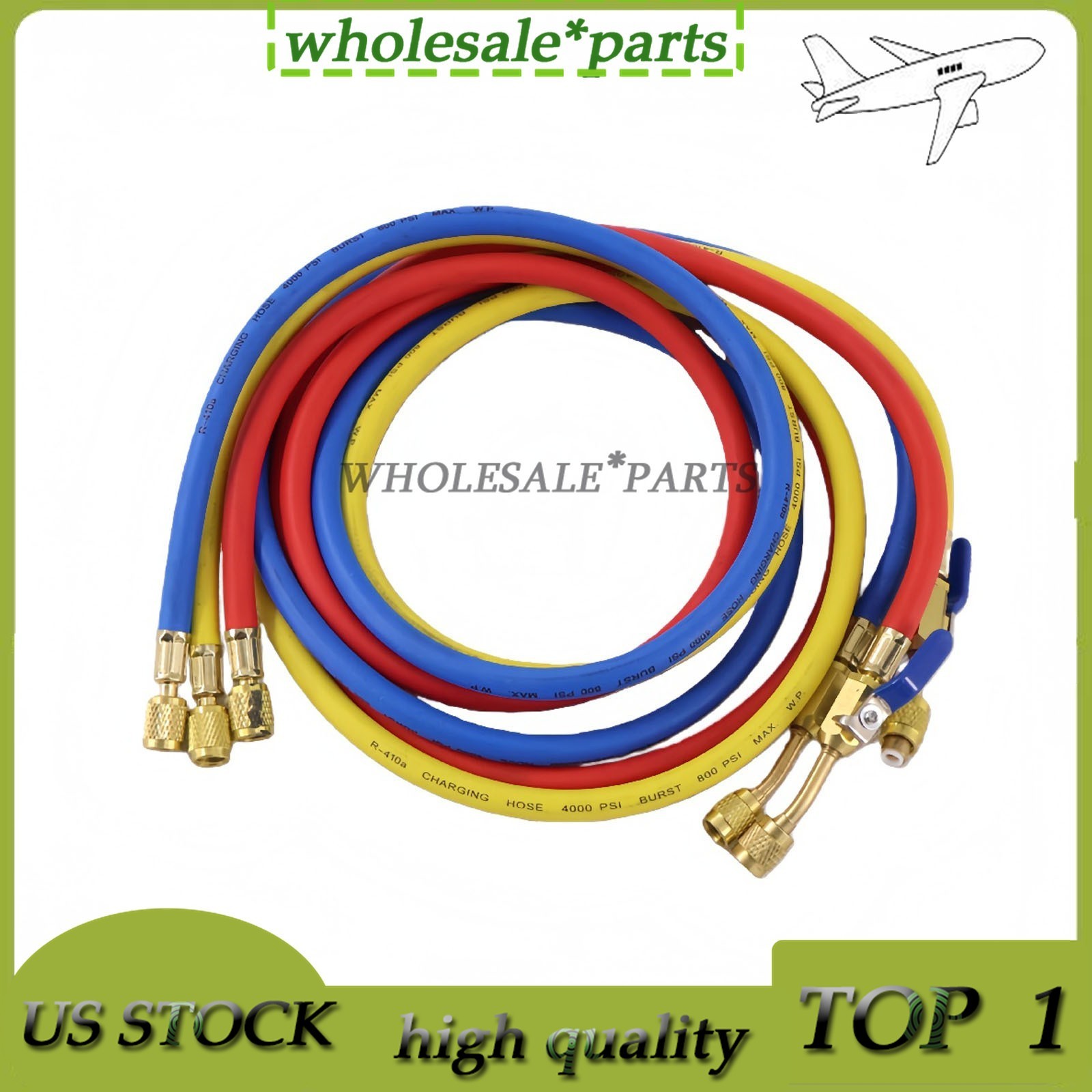 29986 3X Plus II 1/4" Hose with Compact Ball Valve End Refrigerant Charging Hose