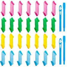 Heatless Curlers Kit - 28 Spiral Hair Curlers with Styling Hooks for All Hair