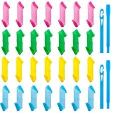 Heatless Curlers Kit - 28 Spiral Hair Curlers with Styling Hooks for All Hair