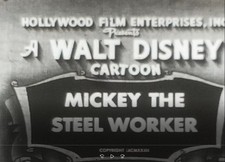 MICKEY MOUSE THE STEEL WORKER WALT DISNEY VINTAGE 8MM HOME Movie Film Reel C338