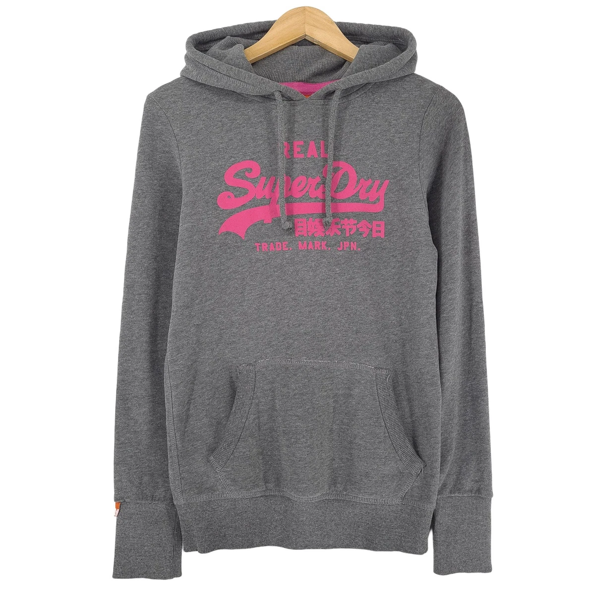 Sweat à Capuche Superdry Gris Foncé Femme – Taille XL (UK 14) – État Parfait