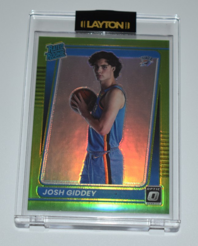 2021-22 Panini Optic # 152 Josh Giddey 117/149 Lime Green Refractor RC Rookie