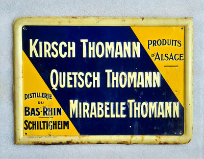 RARE lithographed sheet THOMANN ''Kirsch, Quetsch & Mirabelle'' products from Alsace
