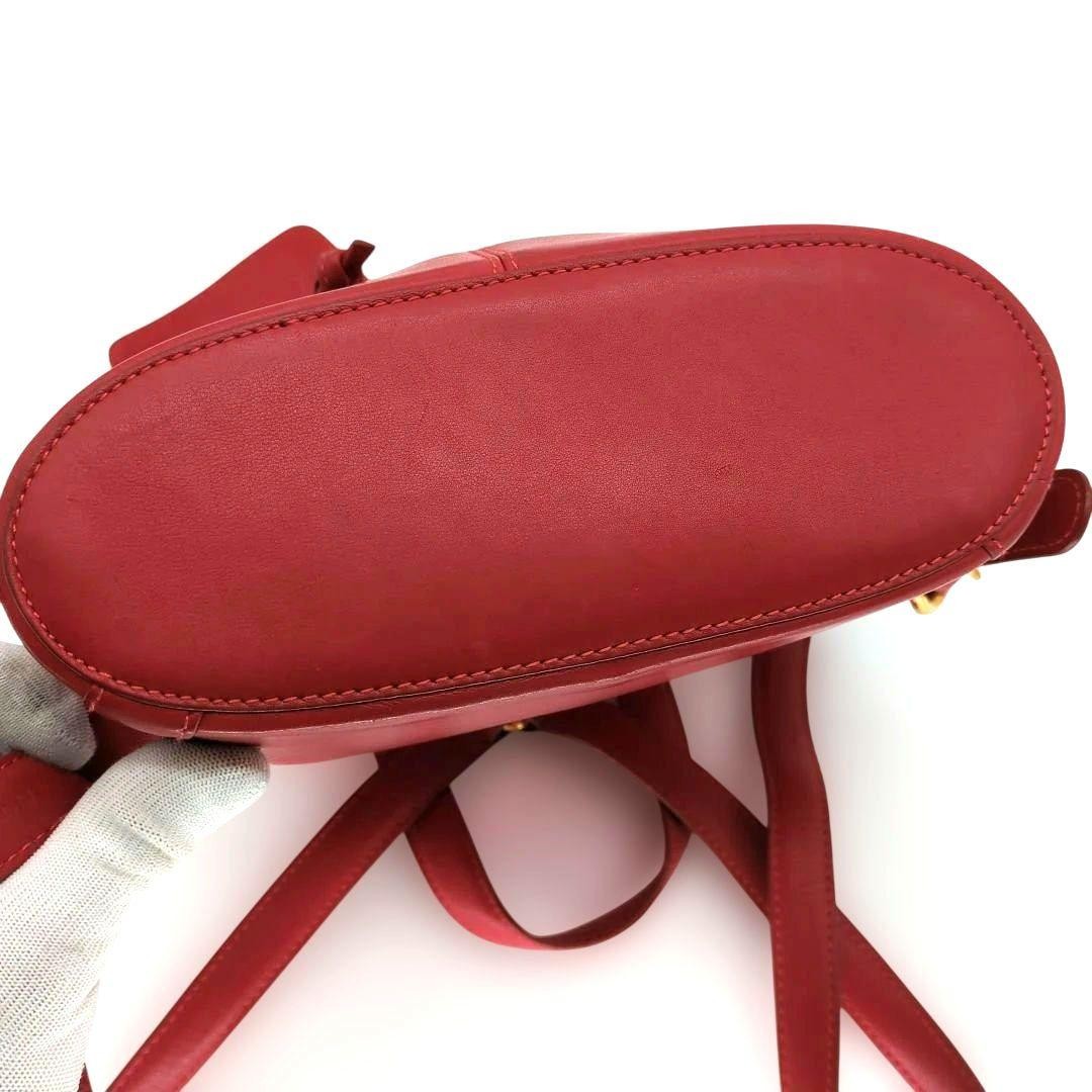 [Good Condition] Loewe Leather Backpack Drawstrin… - image 6