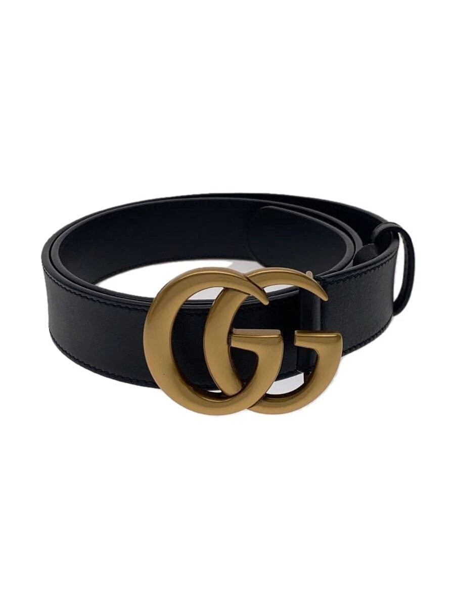 Ceinture GUCCI cuir BLK couleur unie homme 414516