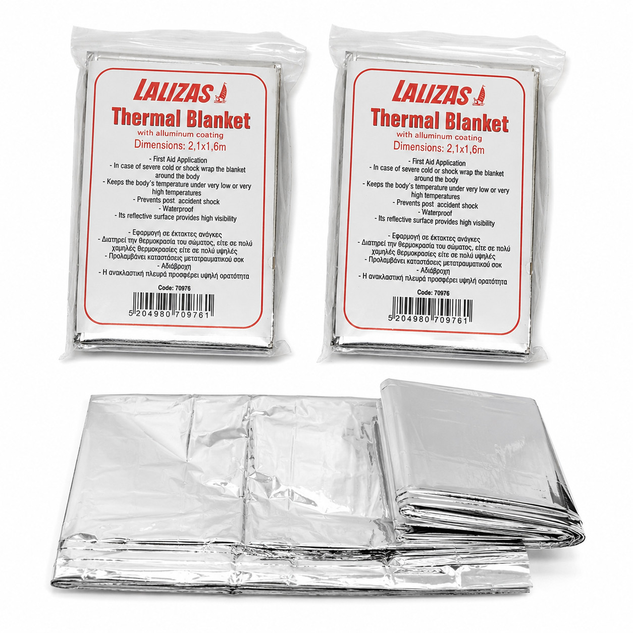 2x FOIL Thermal Blanket Emergency First Aid Waterproof Camping Survival