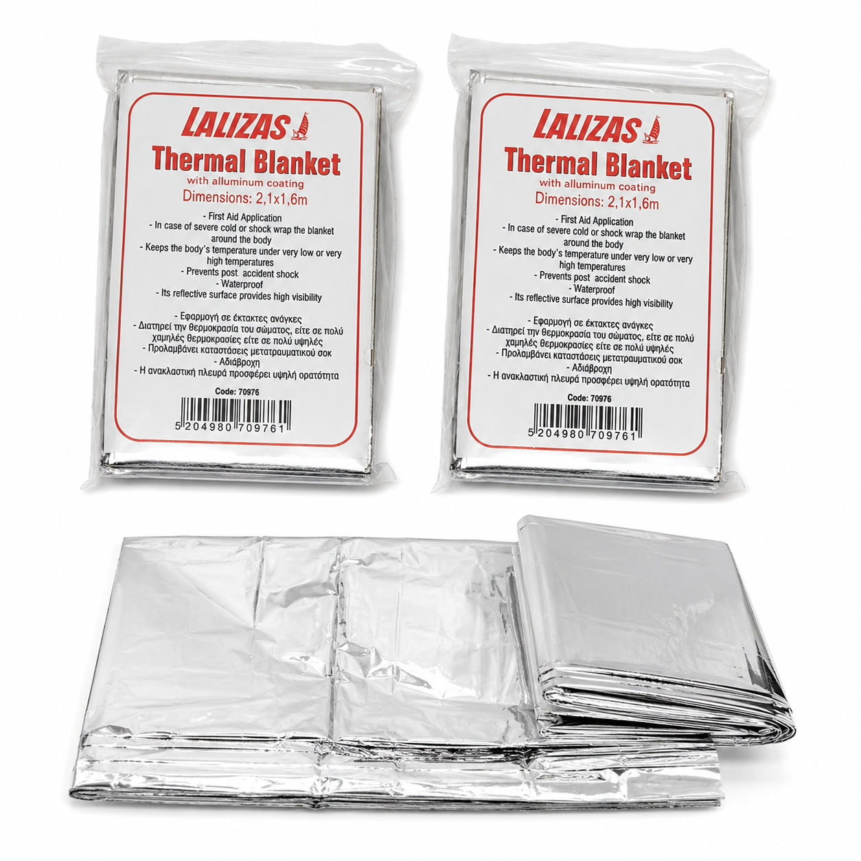 2x FOIL Thermal Blanket Emergency First Aid Waterproof Camping Survival