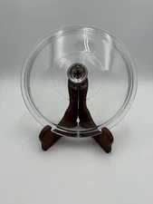 9” Inner 9 1/2” Outer Round Clear Universal Replacement Lid. No Chips Or Cracks