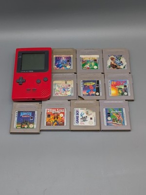Nintendo Game Boy Pocket, blau mit 10 Spielen 