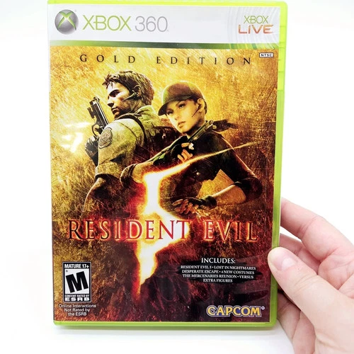 Resident Evil 5 Gold Edition Xbox 360 Complete CIB Authentic Tested Microsoft