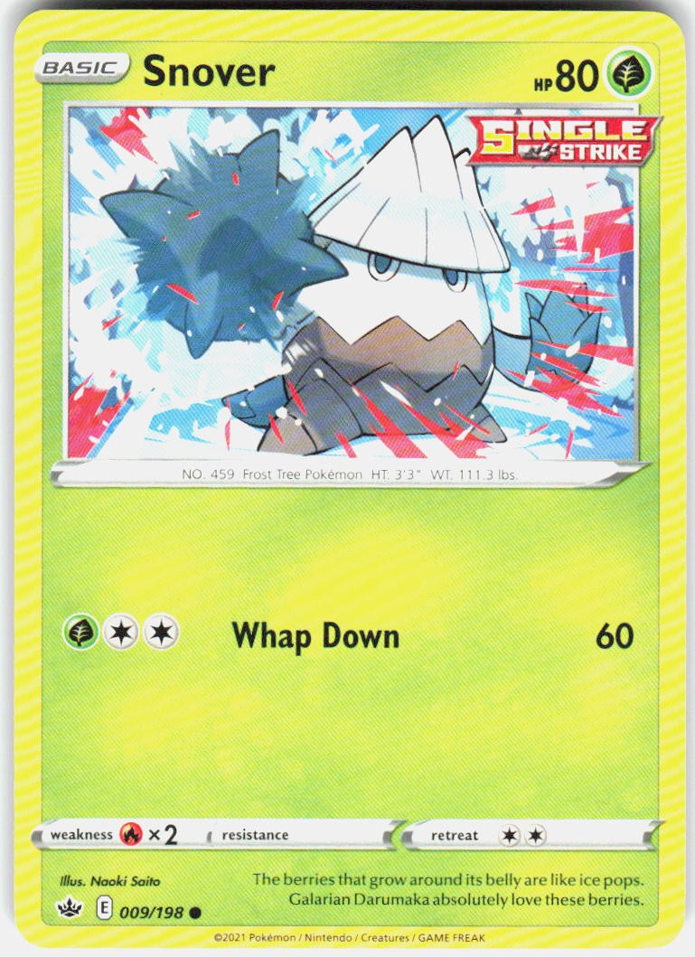 Snover 009/198 SWSH06: Chilling Reign Pokemon