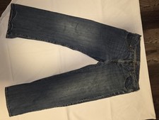 Old Navy Blue Denim Straight Jeans Button Zip Pockets