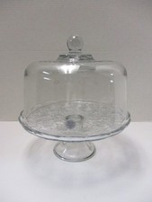 Princess House Exclusive Fantasia Crystal Pedestal Stand Cake Plate/Glass Dome