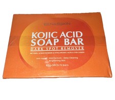 3 Kojic Acid Dark Spot Remover Soap Bars Vitamin C Retinol Collagen Exp 7/26
