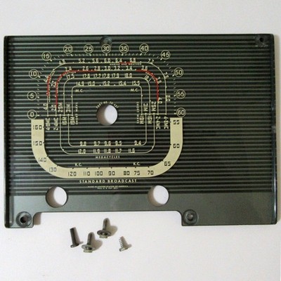 Zenith   H500 Transoceanic Radio PART - Original OEM - Dial Face Plate Assembly