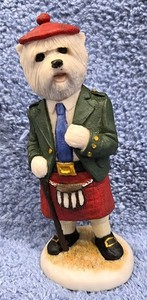 Vintage Robert Harrop Country Companions West Highland Terrier Scottish Kilt
