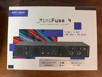 Arturia MiniFuse 4 Black Audio & Midi Interface 4-in/4-out NEW Open Box