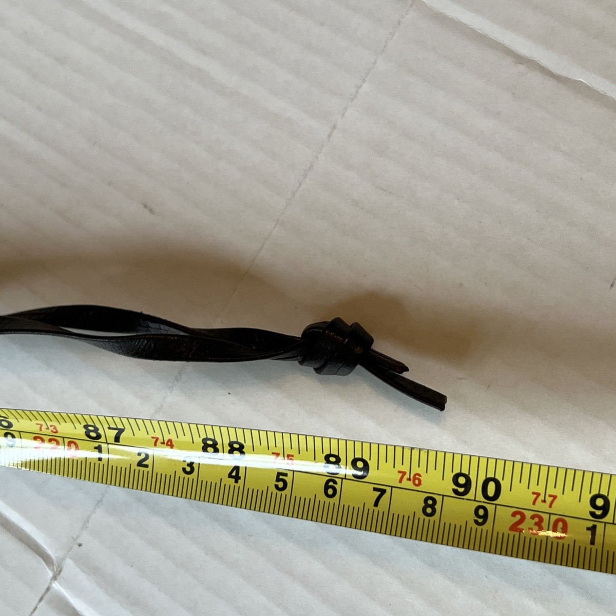 Boho OS Black Leather Rope String Tie Belt Horn? Details  display picture 2