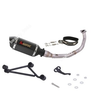 For Honda NAVI 110 2017-2025 Exhaust System Mid Link Pipe Muffler Tip Black