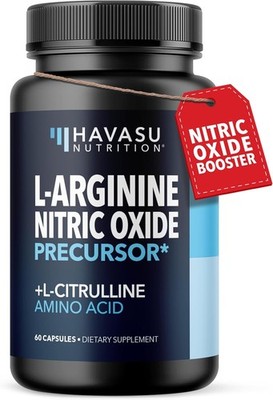 L-Arginine Capsules with L-Citrulline - Nitric Oxide Supplement - L Arginine