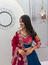 Navratri Special Cotton Lehenga Choli Sequence Work Garba Celebration Wear