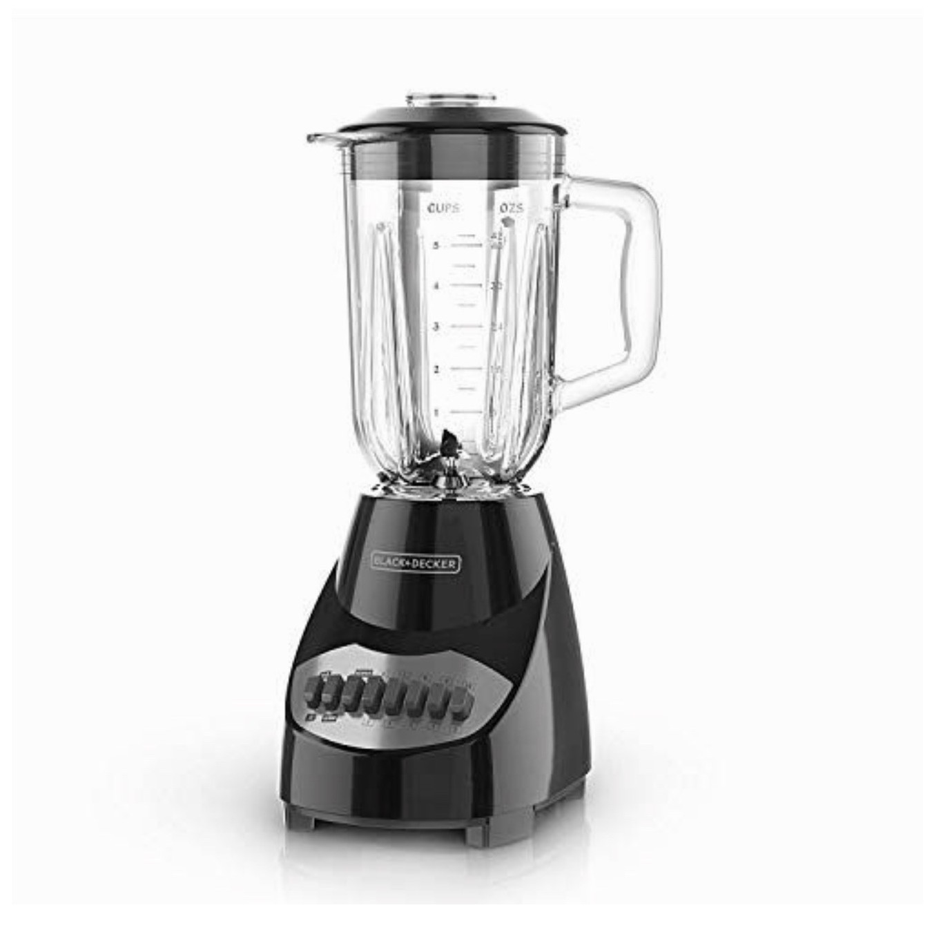 BLACK+DECKER 10-Speed Electric Blender, 6 Cup Glass Jar, Bla