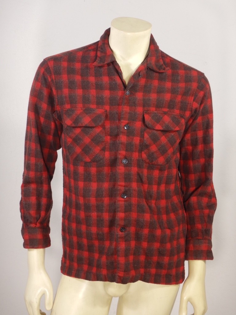 PENDLETON Men’s Wool Plaid Loop Collar ORIGINAL B… - image 1