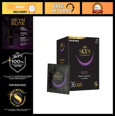 Ultra-Thin Latex-Free Condoms, 36 Count, Lubricated, Extra Sensitive Protection