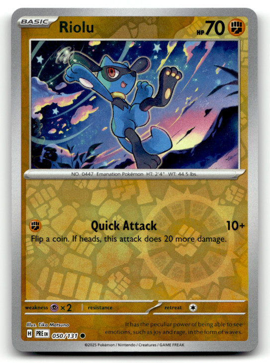 Riolu 050/131 Reverse Holo Common SV: Prismatic Evolutions LP