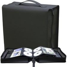 CD DVD Storage Binder with Handles - Holds 200 Discs  100 Booklet Pockets, P...