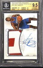 2014-15 National Treasures Rookie Patch Auto #103 Joel Embiid RC /10 BGS BAS 9.5