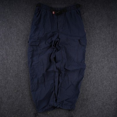 Vintage Old Navy Cargo Pants Men Size M Navy Blue Good Utility Gorpcore Buckle