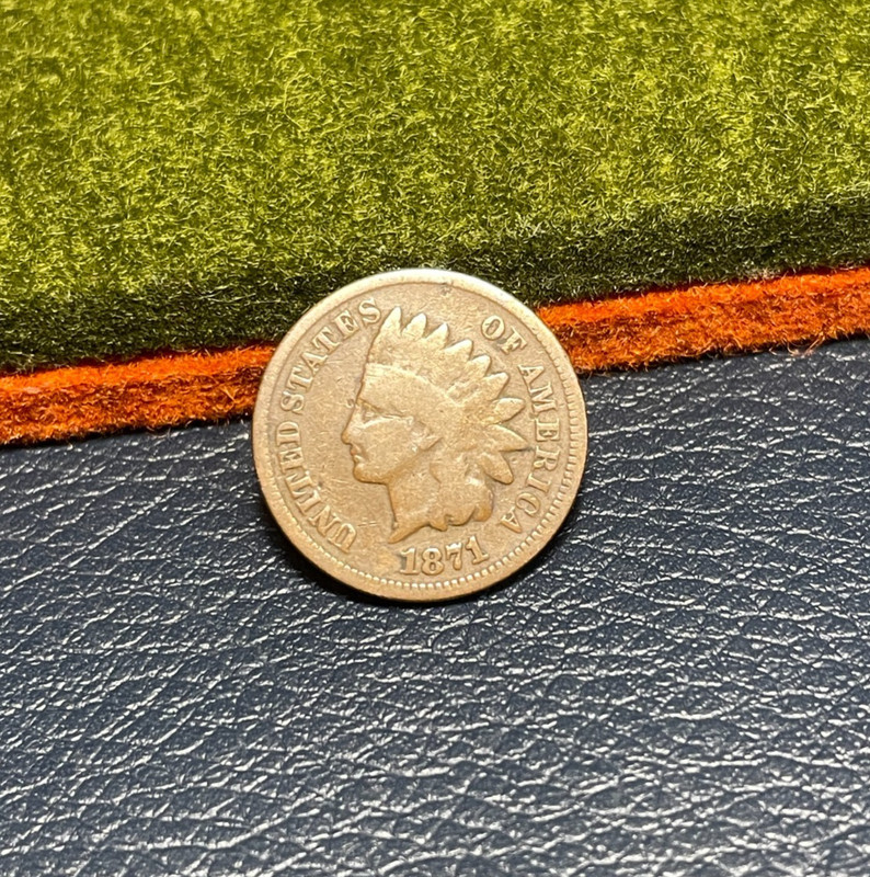 (#102318) Indian Head Cent:  1871    VG+    Key date!  (see video!)