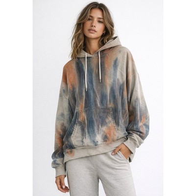 JOHN ELLIOTT Women Alma Hoodie Volcano Dye Size S Streetwear NWT