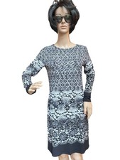 Michael Kors Animal Print Stretch Long Sleeve Lightweight Shift Dress, NWOT, S