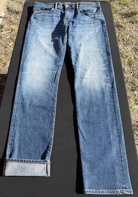 KATO Hiroshi Kato The Pen Slim Jeans Mens 33 Blue Stretch Selvedge Made USA