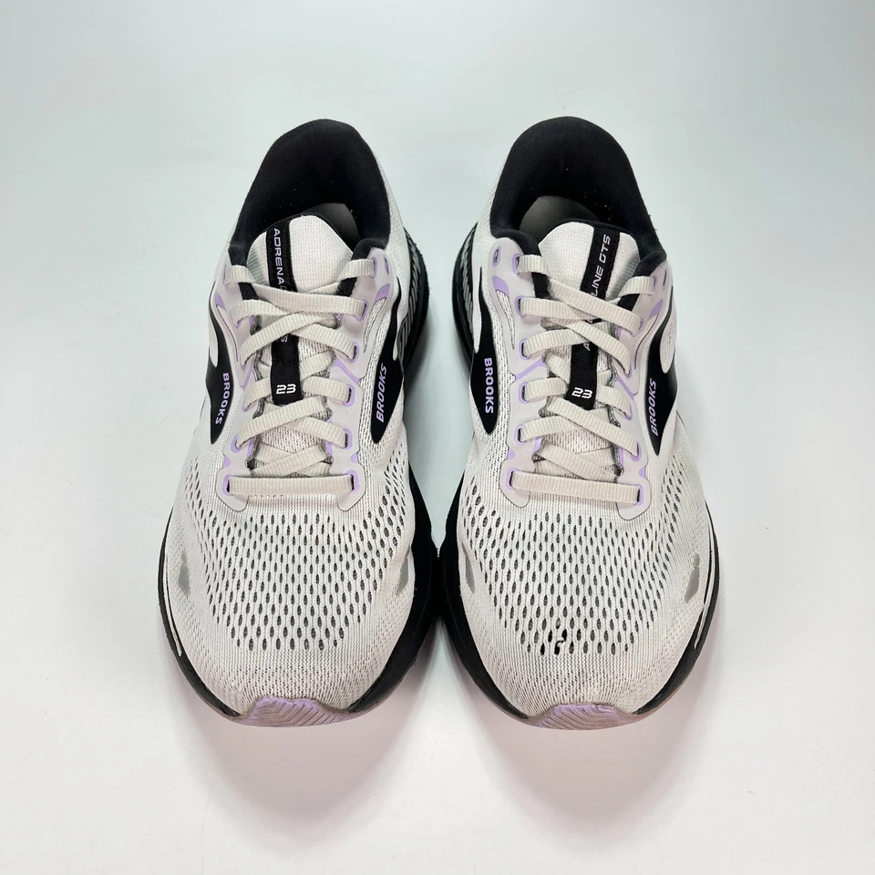 Brooks Adrenaline GTS 23 White Purple Running Shoes 1203811D039 Women's Size 9.5 - Image 3 of 4