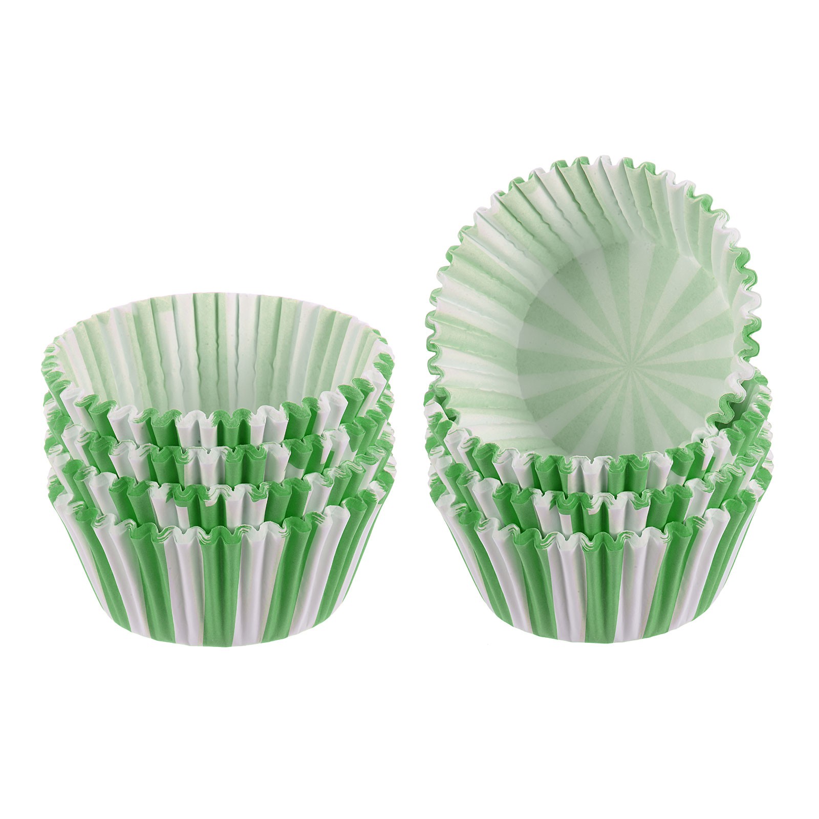 200 Count Cupcake Liners green stripes Cupcake Muffins Liners Paper Baking Cups