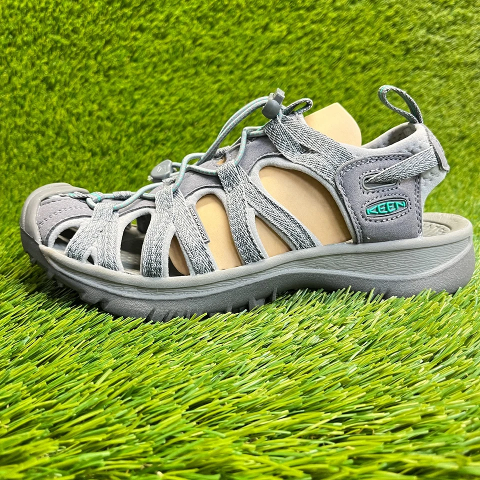 Keen Whisper Womens Size 8 Gray Walking Outdoor Hiking Sport Strappy Sandals - Image 3 of 4
