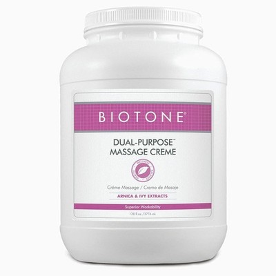 BIOTONE Dual-Purpose Massage Crème with Arnica and Ivy Extracts 1 Gallon