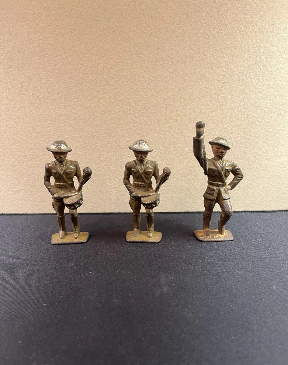 Antique Cast Iron Toy Soldiers Army World War I WWI Barclay Manoil Grey Iron