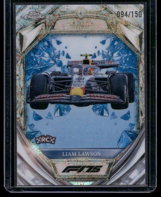 2025 Topps Chrome Formula 1 #D75-31 Liam Lawson Diamond 75th Anniv Blue /150