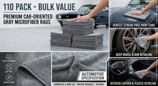 110 Pack Gray Microfiber Towels Reusable