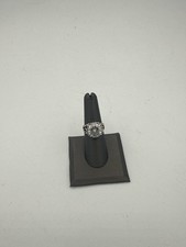 White Stone Lady's Silver  Stone Ring 925 Silver 6.9g SIZE 7 HPB025931 