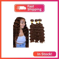 Chocolate Brown Bundles Human Hair 4 Deep Wave Bundle 24 26 28 Inch Unprocessed