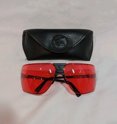 Gargoyle Sunglasses Red Lenses Black Frames Rare Terminator - Vintage 1980's