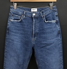 Agolde Women's High Rise Slim Fit Nico Jeans Button Fly Organic Cotton Size 28